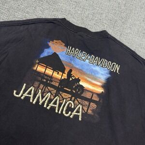 Harley Davidson T Shirt Mens 5XL Jamaica Ocean Black Motorcycle Biker Y2K